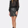 AquaLL Short Leather Skirt